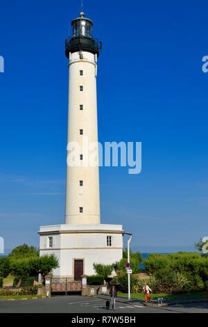 Frankreich, Pyrenees Atlantiques, Baskenland, Biarritz, den Leuchtturm am Pointe Saint-Martin Stockfoto