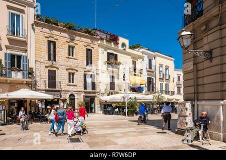 Italien, Apulien, Bari, Altstadt oder Bari Vecchia, Piazza Mercantile Stockfoto