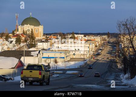Kanada, Provinz Quebec, Abitibi Témiscamingue Region Abitibi, Stadt der Amos, 1st Avenue Main Street, Sainte Thérèse d'Avila Kathedrale Stockfoto