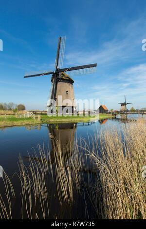 Niederlande, Südholland Provinz, Region, Oterleek Leeghwater, Windmühle auf Schermer Polder Stockfoto