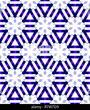 Geometrische Schneeflocken nahtlose Muster. Winter Weihnachten dekorativen Hintergrund. Schnee flocken Abbildung Stockfoto