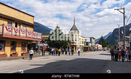 Straßen von Skagway, Alaska, Klondike Gold Rush National Historical Park, USA Stockfoto