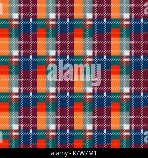 Nahtlose tartan plaid Muster. Stoff Muster. Karierten Textur für Kleidung Drucke auf Stoff, Webdesign, Home Textile eps 10. Stock Vektor