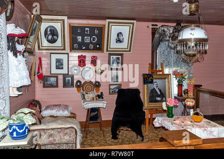 Historische Moore Homestead, Skagway, Alaska, Klondike Gold Rush National Historical Park, USA Stockfoto