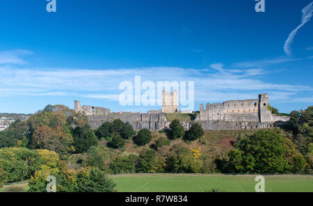 Richmond Castle, eine Normannische Festung aus dem 11. Jahrhundert. North Yorkshire, Großbritannien Stockfoto