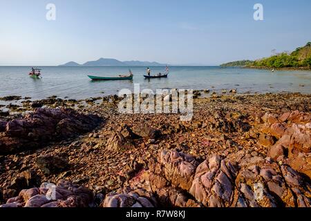 Kambodscha, Kep Provinz, Kep, Rabbit Island oder Koh Tonsay, die Küste Stockfoto