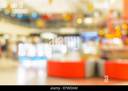 Blur oder Defocus Image der Shopping Mall als Hintergrund mit Bokeh Stockfoto