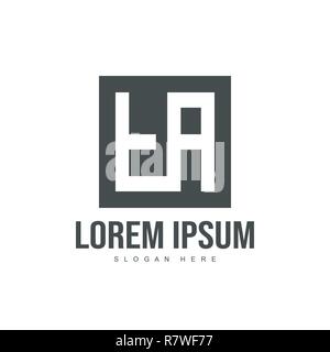 Initial logo Vorlage. Minimalistische schreiben Logo template Design Stock Vektor
