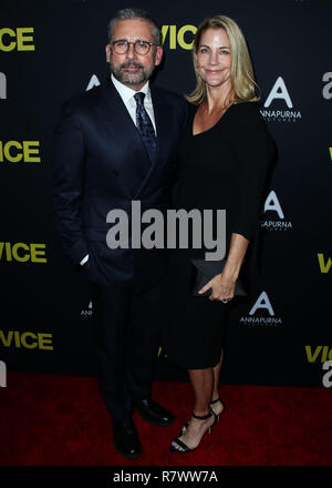 Beverly Hills, Kalifornien, USA. 11. Dez 2018. Schauspieler Steve Carell und Frau/Schauspielerin Nancy Carell Ankommen bei der Weltpremiere der Annapurna Bilder, Gary Sanchez Produktionen und Plan B Entertainment 'Vice' an der Samuel Goldwyn Theater an der Akademie der Künste und Wissenschaften am 11 Dezember, 2018 in Beverly Hills, Los Angeles, Kalifornien, USA. (Foto von Xavier Collin/Image Press Agency) Quelle: Bild Presse Agentur/Alamy leben Nachrichten Stockfoto