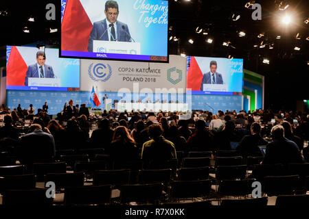 Katowice, Polen. 12 Dez, 2018. Die Delegierten werden gesehen, der zweite Teil der Hochrangigen Segment auf der COP 24 UN-Konferenz zum Klimawandel 2018 Kreditkarten an: Omar Marques/SOPA Images/ZUMA Draht/Alamy leben Nachrichten Stockfoto