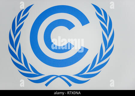 Katowice, Polen. 12 Dez, 2018. COP 24 Zeichen im zweiten Teil der Hochrangigen Segment auf der COP 24 UN-Konferenz zum Klimawandel 2018 Credit gesehen: Omar Marques/SOPA Images/ZUMA Draht/Alamy leben Nachrichten Stockfoto