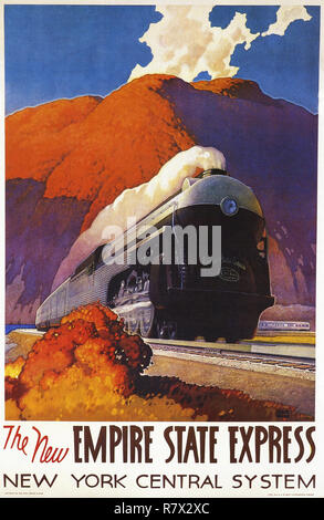 Empire State Express New York Central System - Vintage Travel Poster Stockfoto