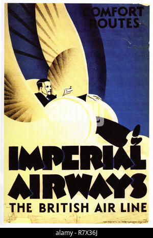 Imperial Airways 2 - Vintage Travel Poster Stockfoto