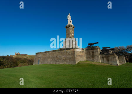 Lord Collingwood Denkmal, Tynemouth, Großbritannien Stockfoto