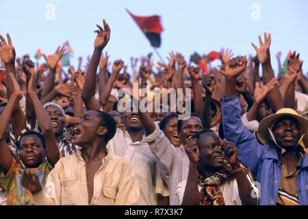 Burkina Faso, Ouagadougou, Unterstützer Team auf den Afrikanischen Nationen-Pokal Burkina Fasso Stockfoto