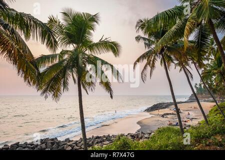 Indien, Bundesstaat Kerala, Varkala, Odayam Strand Stockfoto