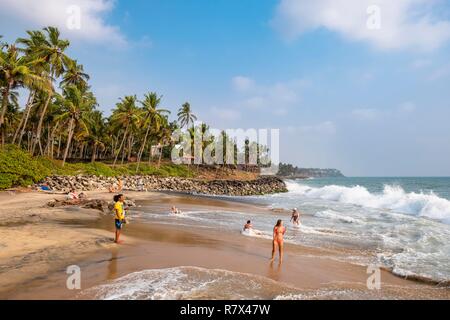 Indien, Bundesstaat Kerala, Varkala, Odayam Strand Stockfoto