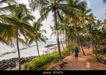 Indien, Bundesstaat Kerala, Varkala, Odayam Strand Stockfoto