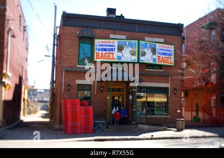 Kanada, in der Provinz Quebec, Montreal, Verkauf von begels an Fairmountbagel Stockfoto