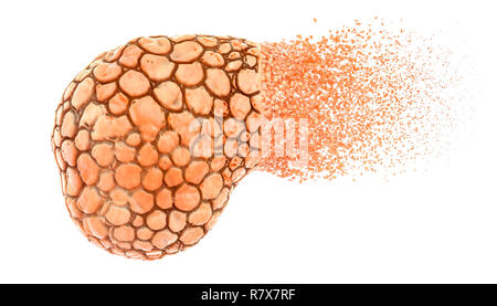 Bauchspeicheldrüsen Erkrankung Konzept. 3D-Rendering auf weißem Hintergrund Stockfoto