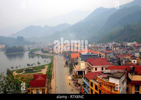 Vietnam, Lao Cai Provinz, Sapa district, Sapa Stadt Stockfoto