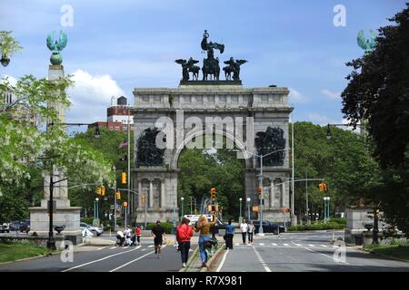 United States, New York, Brooklyn, Park Slope, Grand Army Plaza, am Eingang zu den Prospect Park Stockfoto