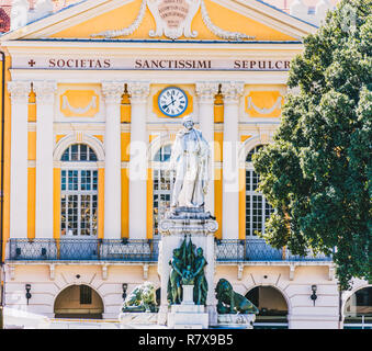 Place Garibaldi, Square im Zentrum von Nizza, Frankreich Stockfoto