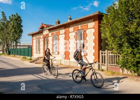 Frankreich, Seine Saint Denis, Aubervillers, die Ufer des Saint Denis Canal, der ehemaligen Schlosserei Haus Stockfoto