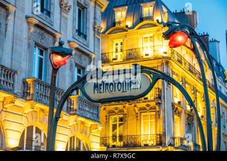 Frankreich, Paris, Saint Michel U-Bahn Station Stockfoto