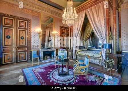 Frankreich, Paris, Hotel de Beauharnais, Residenz des deutschen Botschafters, das Schlafzimmer Stockfoto