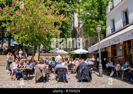 Frankreich, Paris, Montmartre, das Restaurant Le Relais De La Butte Stockfoto