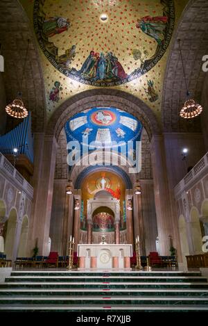 United States, District of Columbia, Washington, Basilika Nationalheiligtum der Unbefleckten Empfängnis, Anbauteile innen Stockfoto