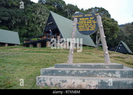 Mandara Hütte am Mount Kilimanjaro, Tansania Stockfoto