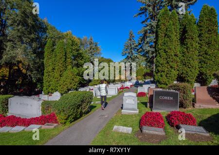 Kanada, in der Provinz Quebec, Montreal, religiöse Erbe, Shaar Hashomayim jüdischen Friedhof auf dem Mount Royal Stockfoto