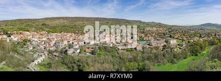 Frankreich, Puy de Dome, Saint Amant Tallende (Luftbild) Stockfoto
