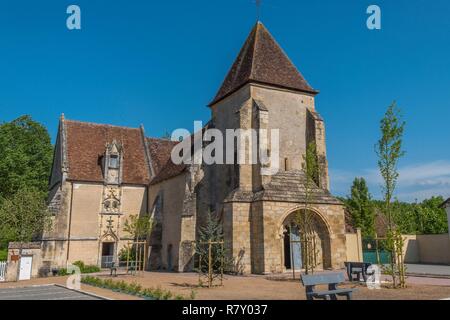 Frankreich, Cher, Ainay le Viel, St. Martin Kirche, Berry, Tal Cher Stockfoto