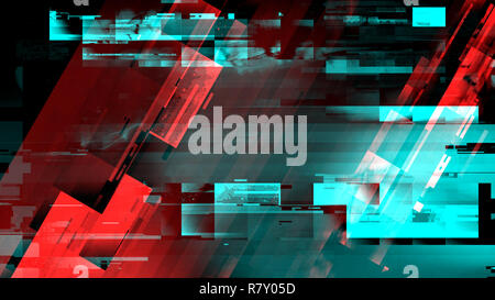 Technologie Fehler digital glitch Abstract Background, Abbildung Stockfoto