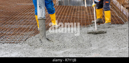 Grundlage für ein neu erbautes Haus im Bau Stockfoto