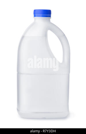 Seitenansicht aus Kunststoff Trinkflasche isoliert auf weißem Stockfoto