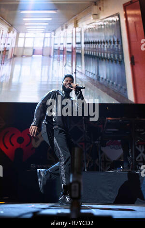 Am iHeartRadio Jingle Ball an der TD Garden Khalid am 4. Dezember, 2018 in Boston, Massachusetts Stockfoto