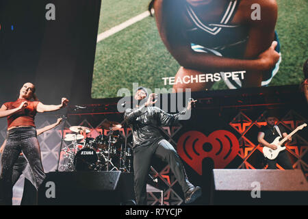 Am iHeartRadio Jingle Ball an der TD Garden Khalid am 4. Dezember, 2018 in Boston, Massachusetts Stockfoto