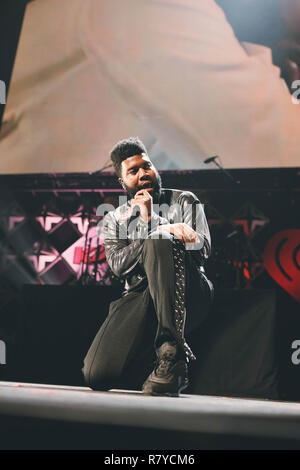 Am iHeartRadio Jingle Ball an der TD Garden Khalid am 4. Dezember, 2018 in Boston, Massachusetts Stockfoto