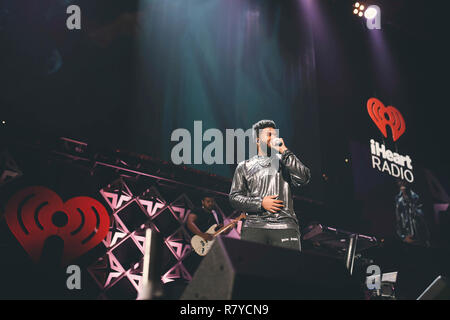 Am iHeartRadio Jingle Ball an der TD Garden Khalid am 4. Dezember, 2018 in Boston, Massachusetts Stockfoto