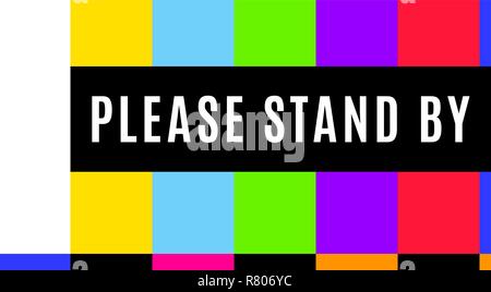 Alte TV-Bildschirm. Retro kein Kanal signal Bildschirmschoner Stock Vektor