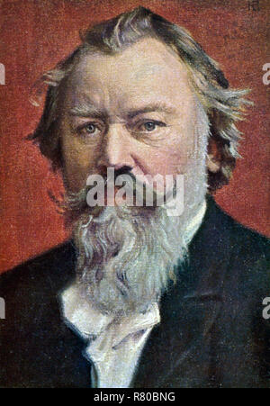 JOHANNES BRAHMS (1833-1897) deutscher Komponist Rpmantic Stockfoto