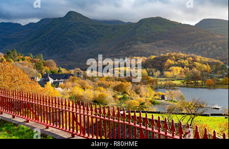 Die National Slate Museum, Schloss, Dolbadarn Padarn See, Llanberis, Gwynedd, Wales. Bild im November 2018 getroffen. Stockfoto