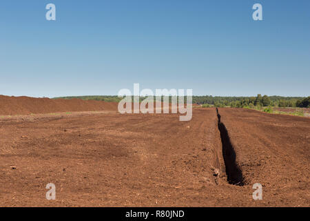 Torfgewinnung auf Totes Moor. Niedersachsen, Deutschland Stockfoto