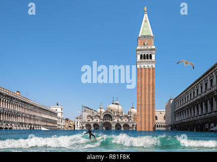 Überschwemmten Venedig Stockfoto