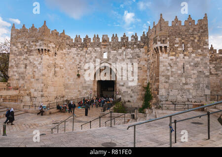 Damaskus-Tor, Jerusalem, Israel Stockfoto