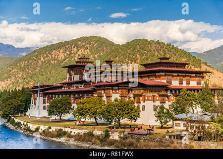 Punakha Dzong Kloster, Bhutan Stockfoto